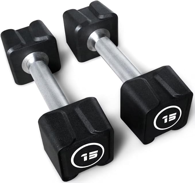Cast Iron Dumbbells,(5.5LB-30LB)/Single(30LB/55LB) Dumbbell Weights with PU Coating and Anti-slip Grip,No Odor