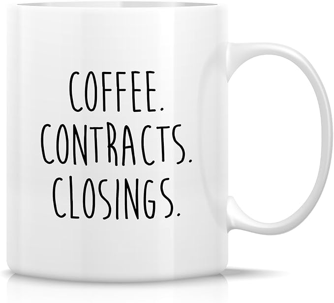 Retreez Funny Realtor Mug Gift Real Estate Agent Broker Sales Contract Closing 11 Oz Ceramic Tea Coffee Mugs - Thank You Motivational Thank-you Inspirational birthday gift for friend coworker her him