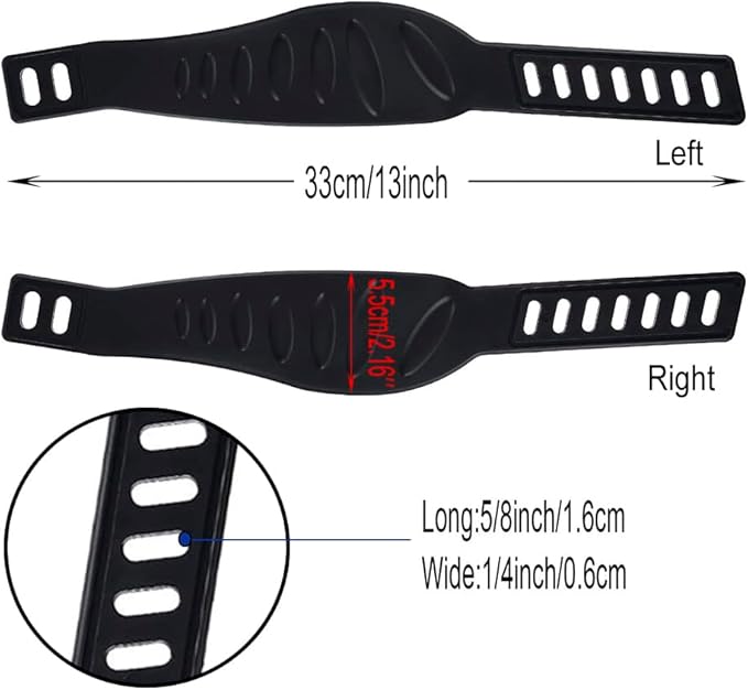 Exercise Bike Pedal Straps, Heavy Duty Adjustable Length Universal Pedal Strap Fits Most Bike Pedals Exercise Bike Bicycle Cycle for Home or Gym