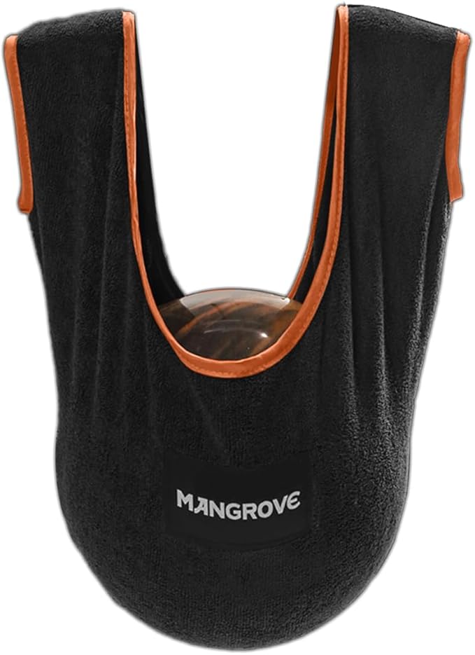 Mangrove Bowling Ball Polisher, Microfiber Bowling Towel See-Saw for Bowlers, Large Washable Bowling Shammy Seesaw, Ball Cleaner Holder Bag