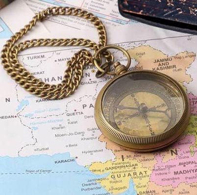 Solid Brass Thoreau's Go Confidently Quote Engraved Compass 2024 Graduation