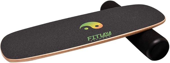 Fitlaya Fitness Balance Board Trainer Wooden Training Equipment for Fitness Workout, Hockey, Skateboarding, Surfing and Snowboarding