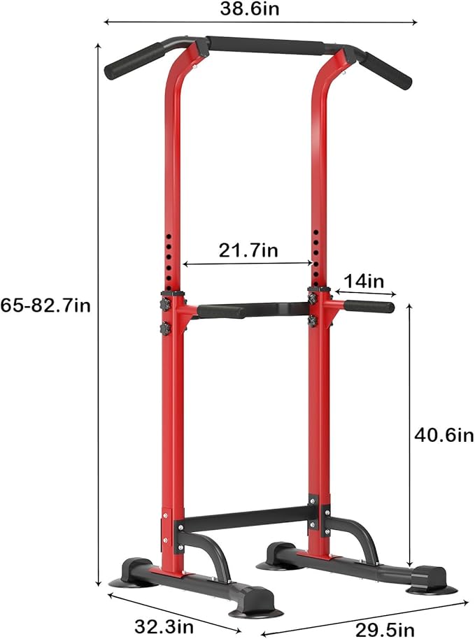 SogesPower Power Tower Dip Station Pull Up Bar