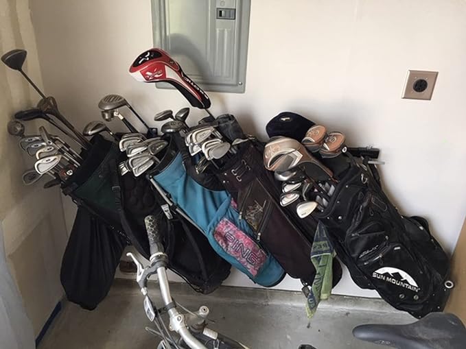 StoreYourBoard BLAT 4 Golf Bag Wall Mount | Home & Garage Storage Hooks | Golf Bag Holder | Heavy-Duty Wall Mount Organizer for Golf Bags & Accessories