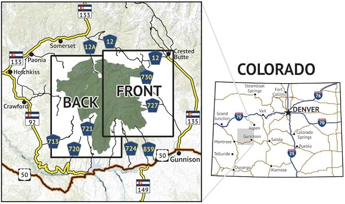 West Elk Wilderness - Colorado Topographic Hiking Map (2019)