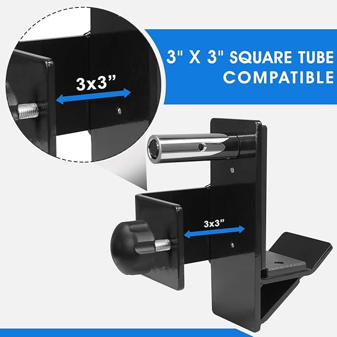 Yes4All Power Rack Attachment – J-Hook Barbell Fit 2x2 or 3x3 in