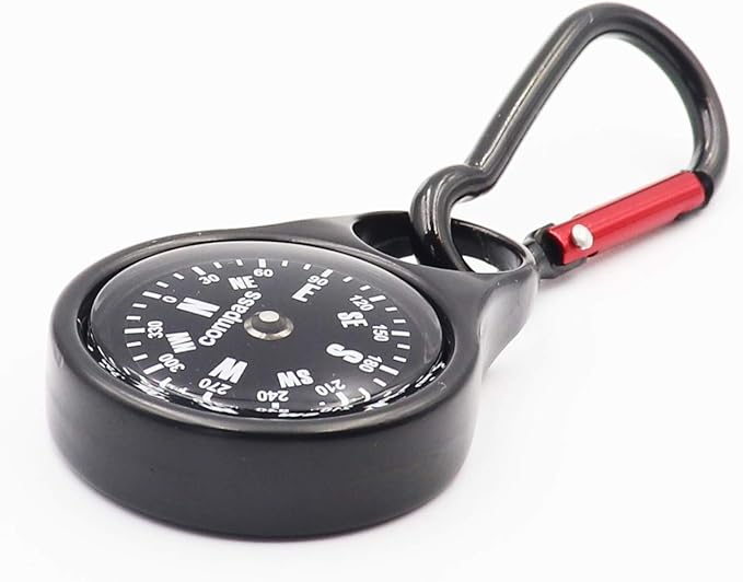 Compass Keychain Portable Metal Survival Compass for Hiking
