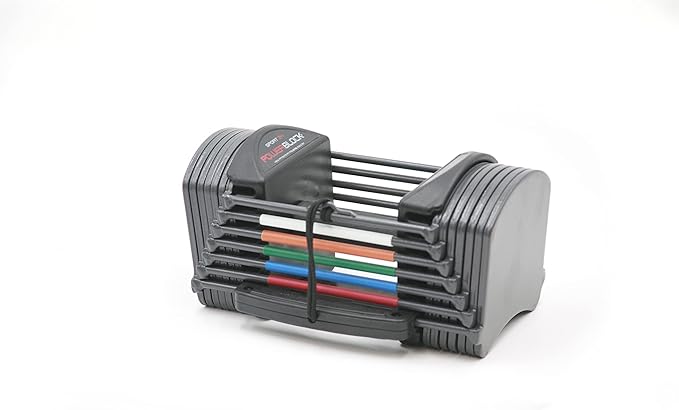PowerBlock Sport 24 Adjustable Dumbbells, 3-24 lb. Durable Steel Build, Innovative At Home Workout Equipment, All-in-One Strength Training