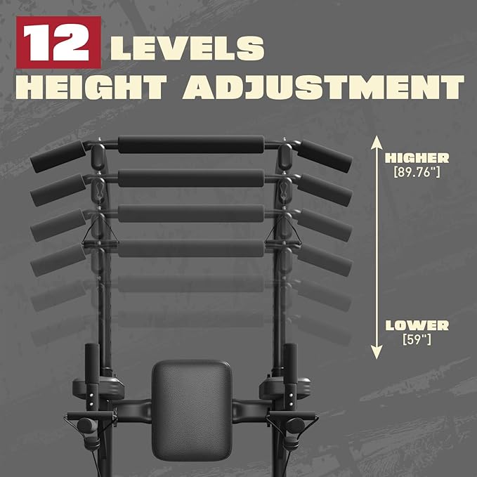 Power Tower Dip Station Pull Up Bar Exercise