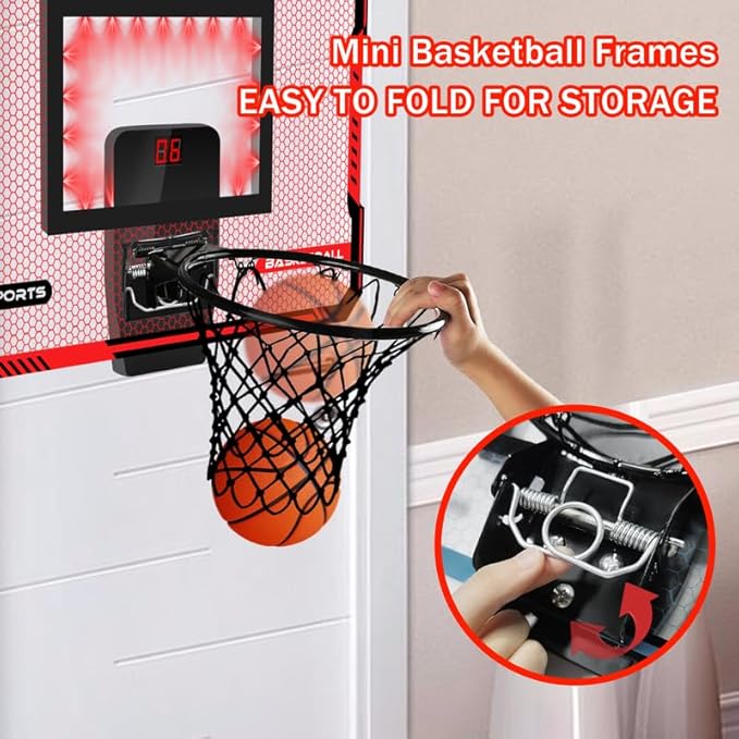 Indoor Basketball Hoops for Kids Over The Door 3 Balls