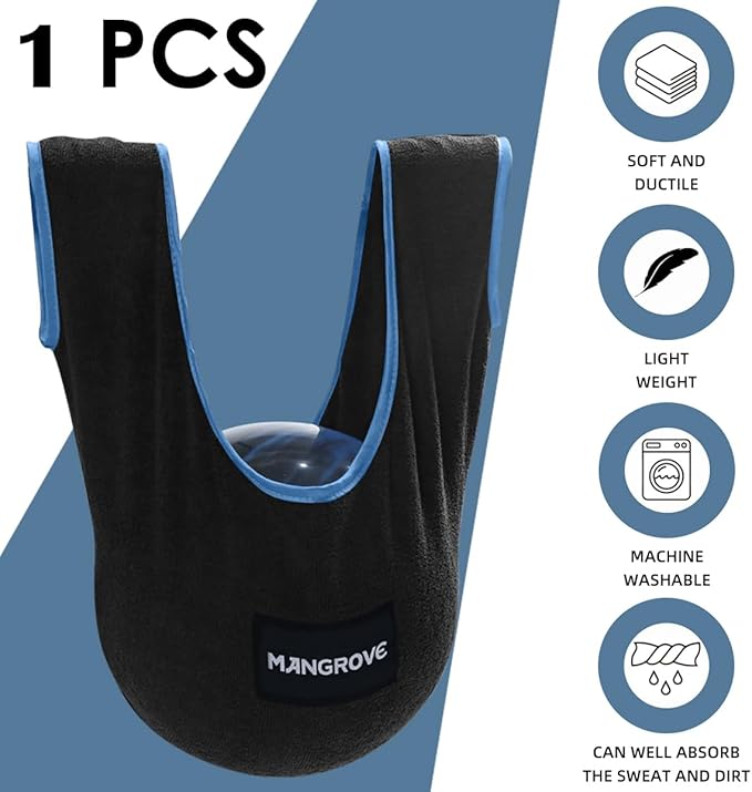 Mangrove Bowling Ball Polisher, Microfiber Bowling Towel See-Saw for Bowlers, Large Washable Bowling Shammy Seesaw, Ball Cleaner Holder Bag