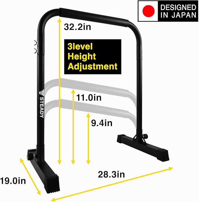 STEADY Japan Dip Stand Station 330lbs, Adjustable