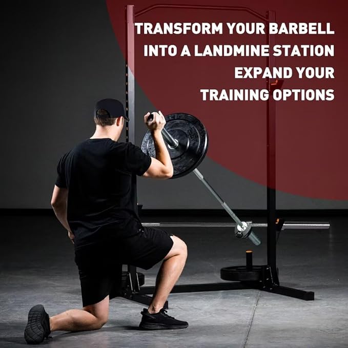 Home Gym Clips - Load Dumbbells on Barbells, Convert to Landmine Attachment, T-Bar Row & Dip Belt Hook | Multi-Functional Weightlifting Clamps for Barbell, Functional Training & Home Gym Equipment