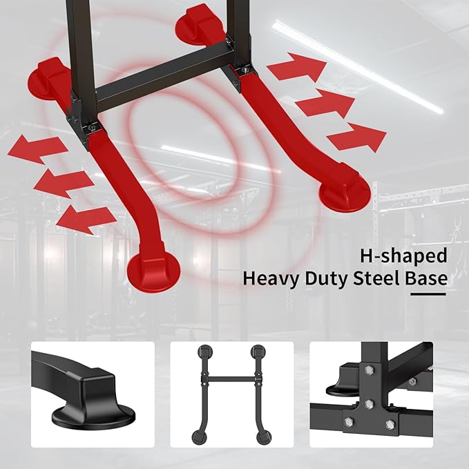 Wesfital Pull Up Bar Dip Bar Power Tower Workout Dip Station Height Adjustable Free Standing Chin Up Bar Home Gym Equipment 330LBS Weight Capacity
