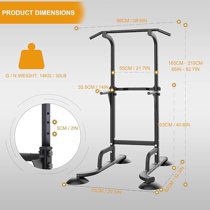 Pull Up Bar Power Tower Dip Bar Station