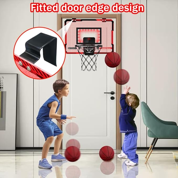 Indoor Basketball Hoops for Kids Over The Door 3 Balls