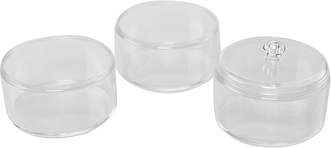 Home-X Cotton Ball and Swabs Holder 3-Level Apothecary
