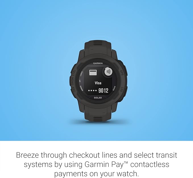 Garmin Instinct 2S Solar, Smaller-Sized GPS Outdoor Watch, Solar Charging Capabilities, Multi-GNSS Support, Tracback Routing, Graphite, 40 MM