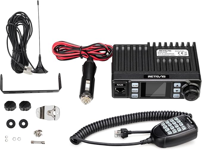 Retevis RA25 Dual Band Mobile Radio MR100 High 500 Channels,