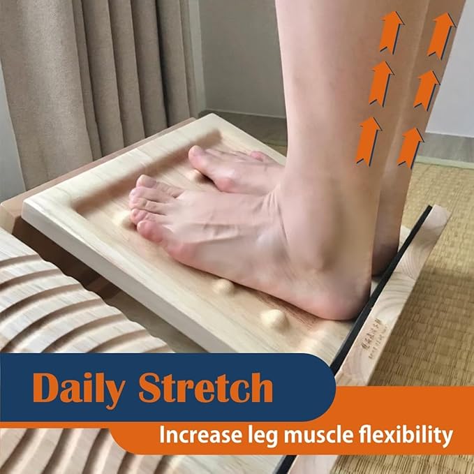 KIJO Studio Professional Wooden Slant Board for Calf 16 Adjustable 440 lbs