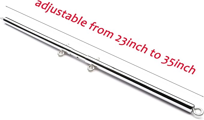 Sovyime Black Portable Exercise Spreader Bar with 4pcs