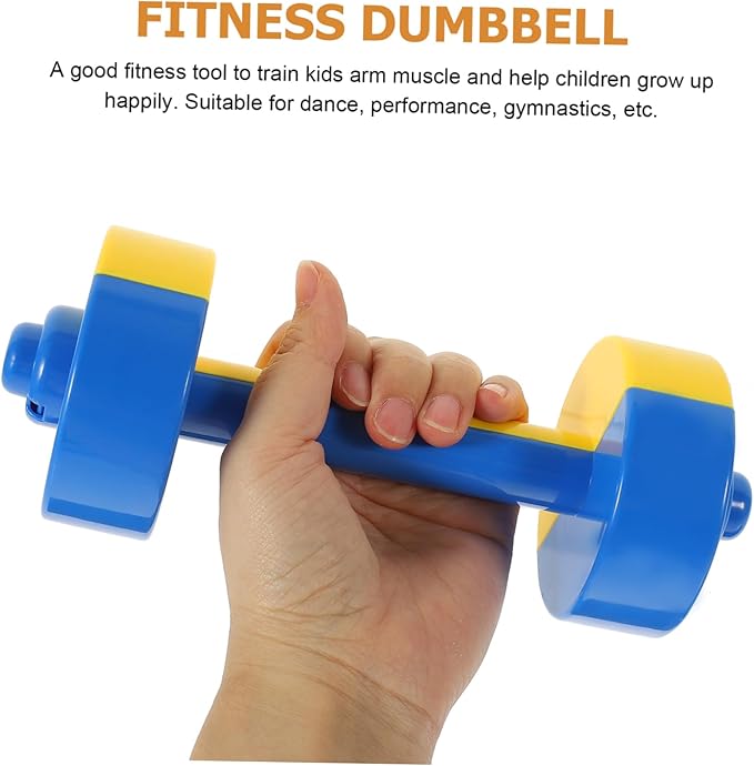 NUOBESTY 1 Pair Kids Weightlifting Dumbbells Plastic Home Exercise Dumbbell Kids Weight Lifting Set Exercise Fitness Dumbbells(Random Color)