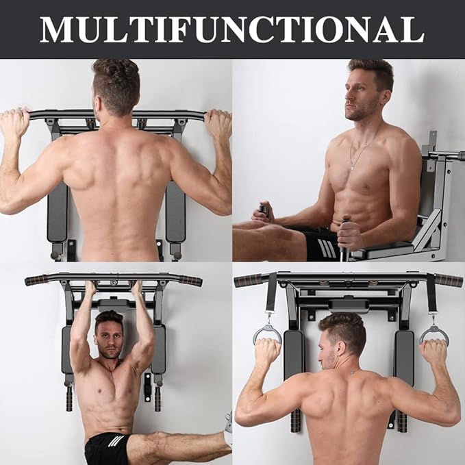 STARBRILLIANT Pull Up Bar Wall Mounted Chin Up 440 Lbs