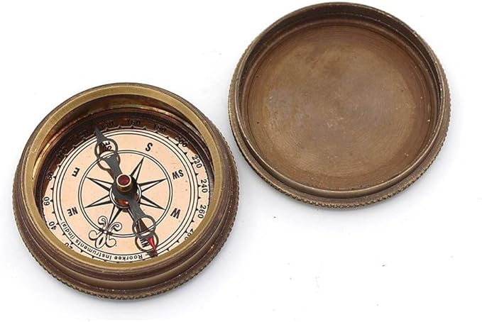RII Solid Brass Compass Engraved Gifts for Men