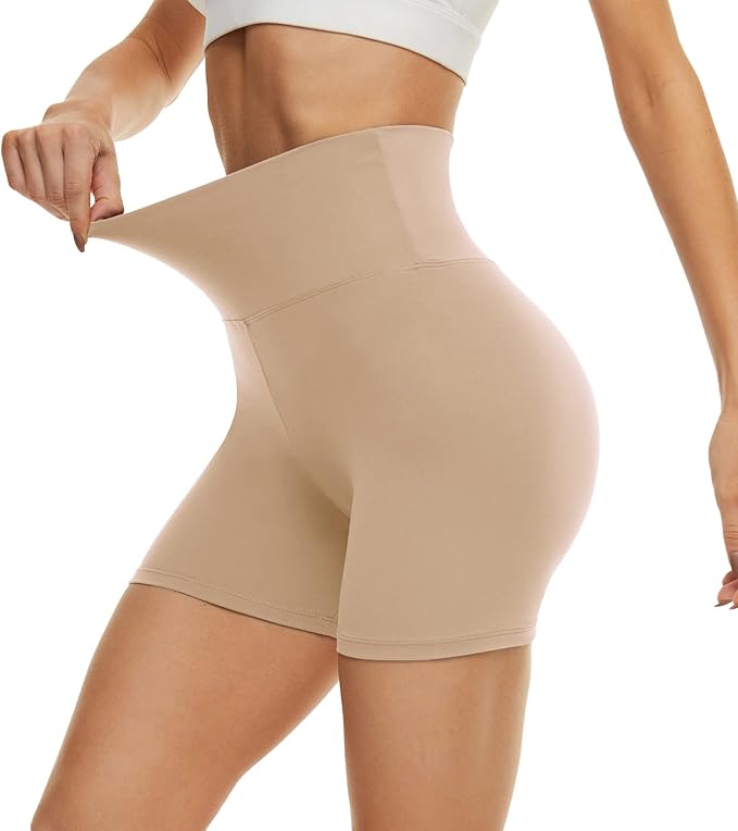 CAMPSNAIL Workout Biker Shorts Women - 3"/5"/8" High Waisted Tummy Control Spandex Booty Volleyball Shorts for Yoga Dance