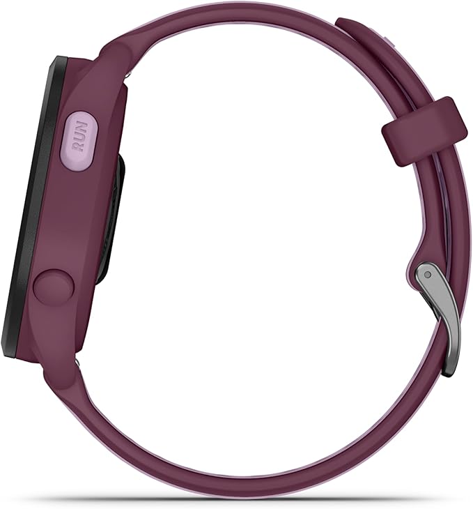 Garmin Forerunner 165 Music GPS Running Smartwatch, Fitness Tracker Smart Watch for Men and Women Bundle with Accessories - Berry/Lilac