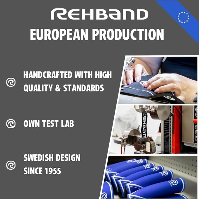 Rehband 5mm Knee Sleeves for Functional Training, Cross-Training & Powerlifting, Weightlifting Knee Support made of Neoprene, Unisex, Colour:Gold/Black - 1 Pair, Size:X-Large