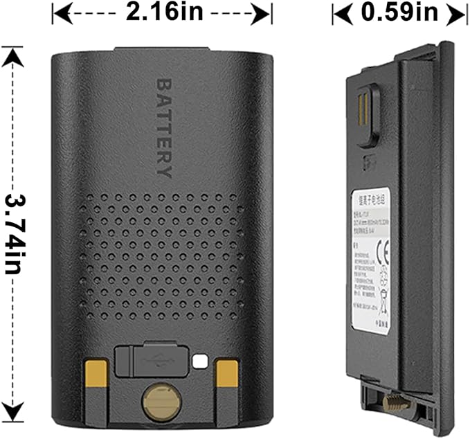 BAOFENG UV-17R Battery Original BL-17UV Enlarge 1800mAh USB-C DC7.4V 13.32Wh 13.32Wh Li-ion