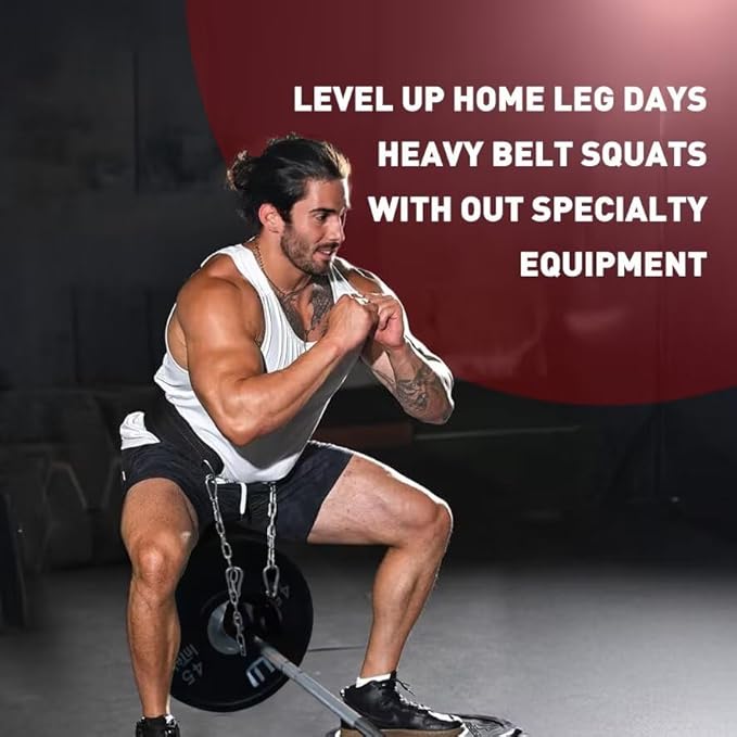Home Gym Clips - Load Dumbbells on Barbells, Convert to Landmine Attachment, T-Bar Row & Dip Belt Hook | Multi-Functional Weightlifting Clamps for Barbell, Functional Training & Home Gym Equipment