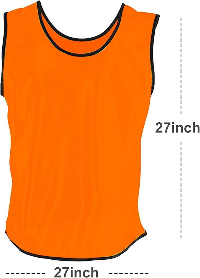 DALLX Pinnies Scrimmage Vests Team Practice Jersey for Child Youth Teen Lightweight