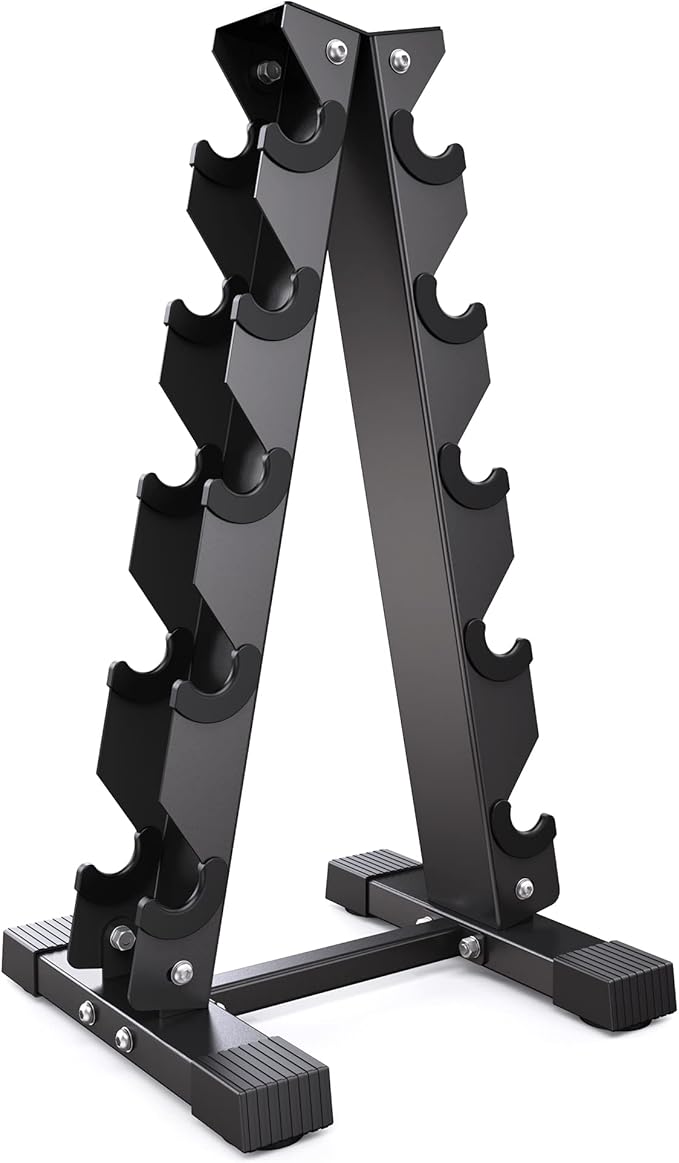 Dumbbell Rack Stand Only, Weight Rack for Dumbbells Compact A-Frame Home Gym Space Saver (480/800 LBS Weight Capacity, 2025 New Version)