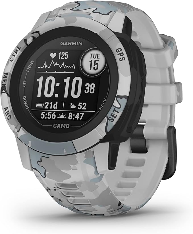 Garmin Instinct 2S, Camo-Edition, Smaller-sized Rugged Outdoor Watch with GPS, Built for All Elements, Multi-GNSS Support, Tracback Routing and More, mist camo