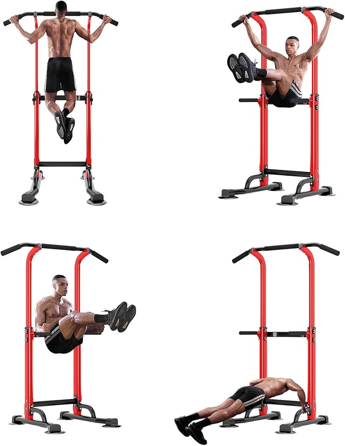 SogesPower Power Tower Dip Station Pull Up Bar