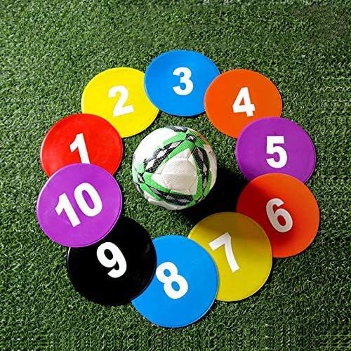 TNZMART 9 Inch Spot Markers Multicolor Number Football