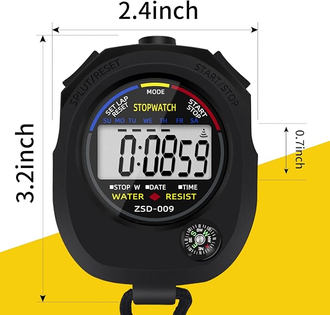 Multi-Function Electronic Digital Sport Stopwatch Timer (15pack)