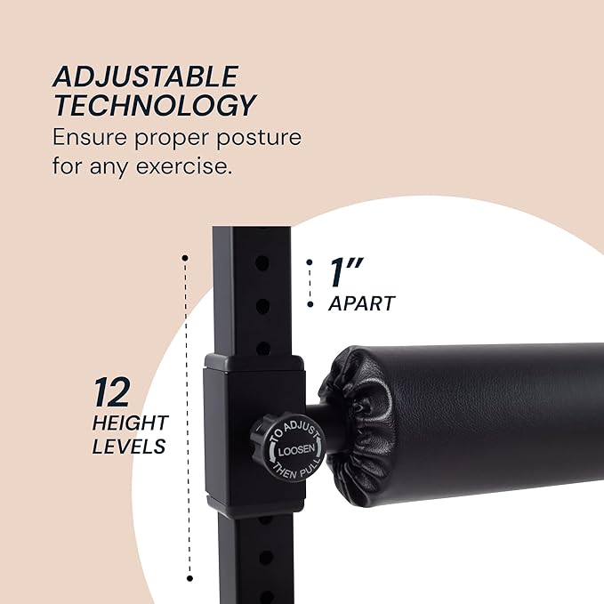 Adjustable Single Leg Squat Roller for Bulgarian Split Squats, Lunges, and Lower Body Workout