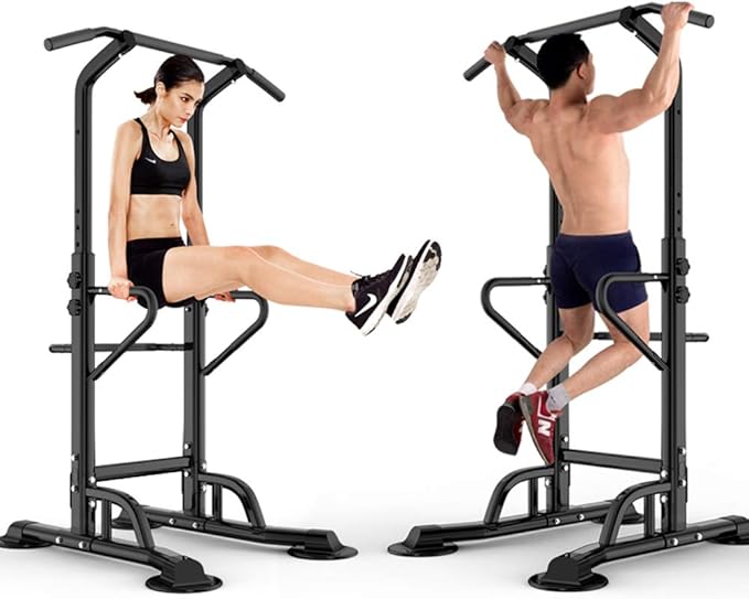 DlandHome Power Tower Dip Station Pull Up Bar