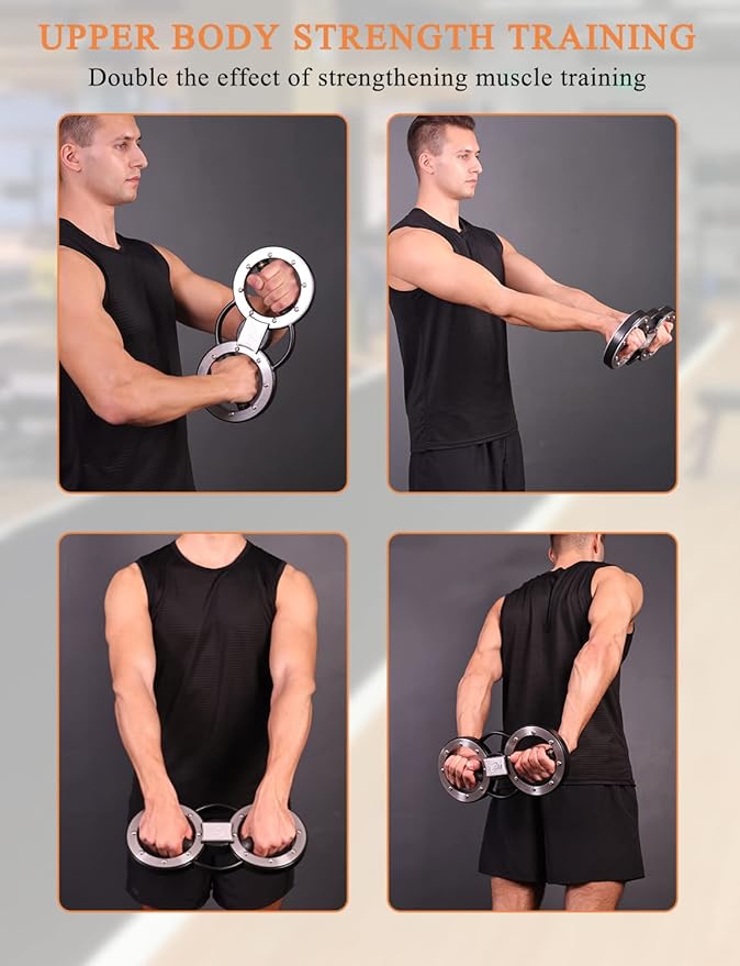 Fitarc 8/12 Pounds Burn Machine, Grip Strength Trainer, Arm Workout Equipment for Men and Women, Multifunctional Hand and Forearm Trainer, Arm and Shoulder Strength Training for Home and Gym Workouts