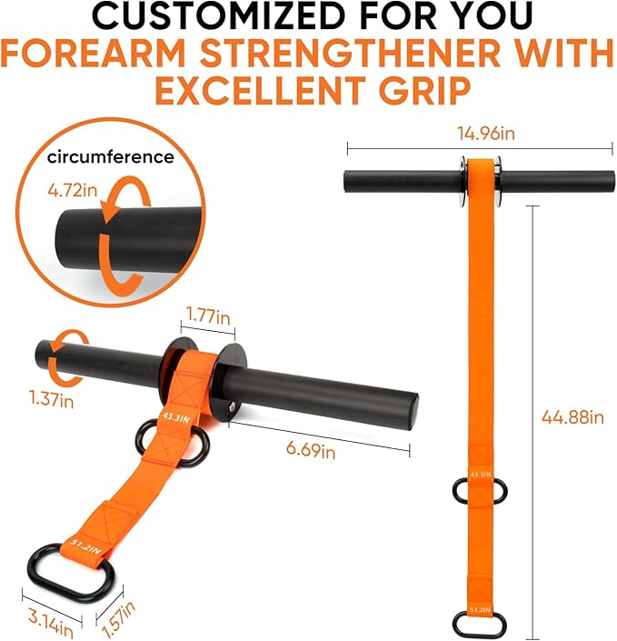 Forearm Strengthener and Wrist Roller 43.3 inch 51.2 inch