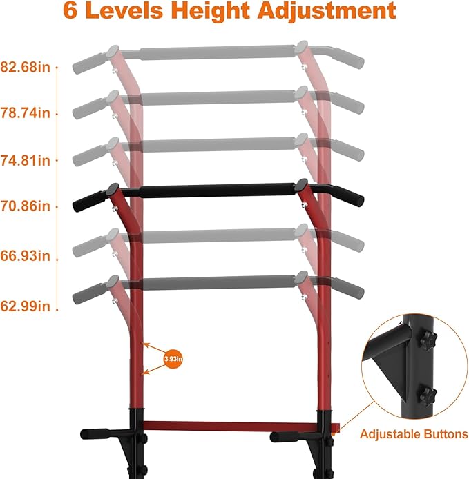 ONETWOFIT Regular Model Power Tower Pull Up Bar Station 330LBS