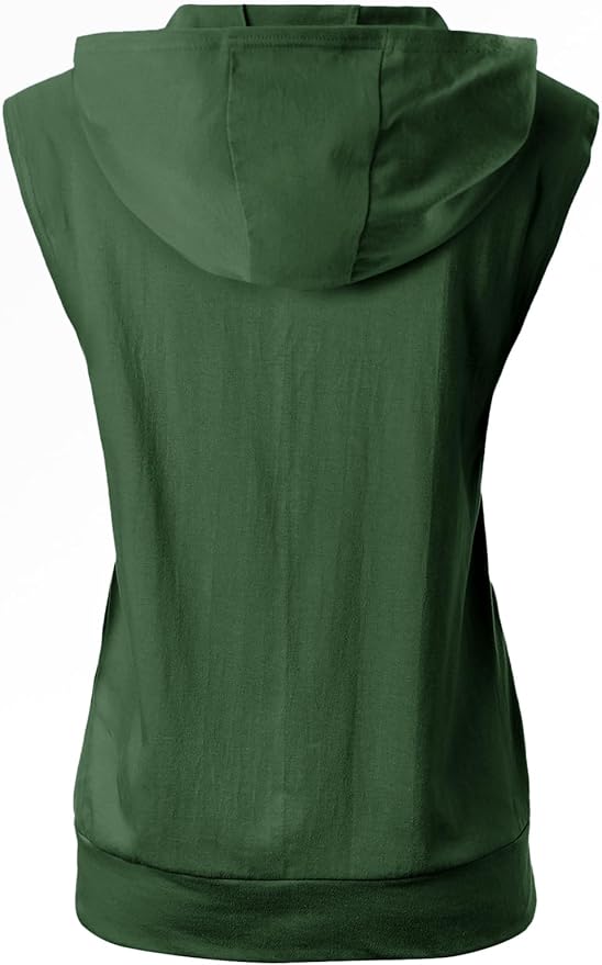 GIVON Women's Lightweight Hooded Vest Sleeveless 1/4 Zip Pullover Casual Hoodie Sweatshirt with Pockets