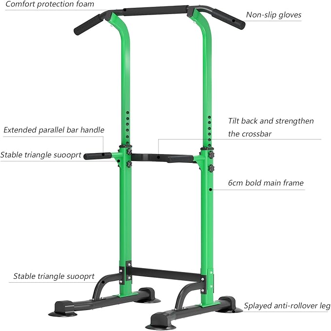 SogesPower Power Tower Dip Station Pull Up Bar