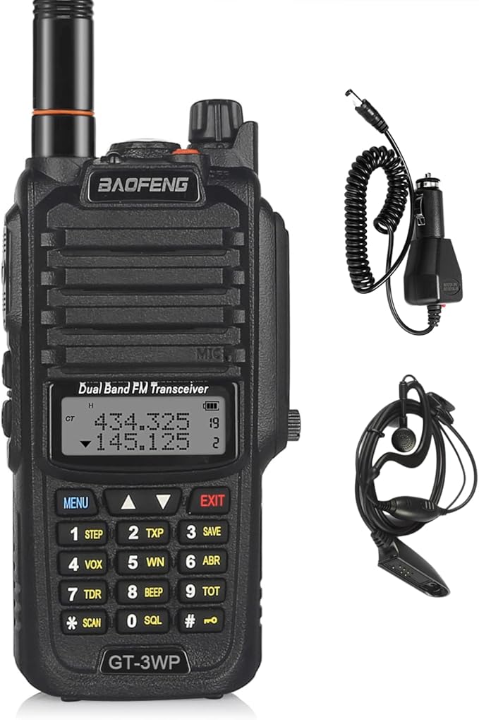 BAOFENG GT-3WP IP67 Dual Band Two-Way Radio 144-148MHz 420-450MHz, 420-450MHz, Waterproof 1 Pack
