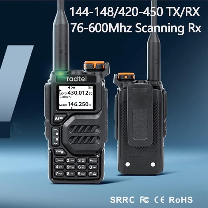 Radtel RT-590 Tri-Band Radio Air Band Receive Two-Way 200CH 5 5 Watts