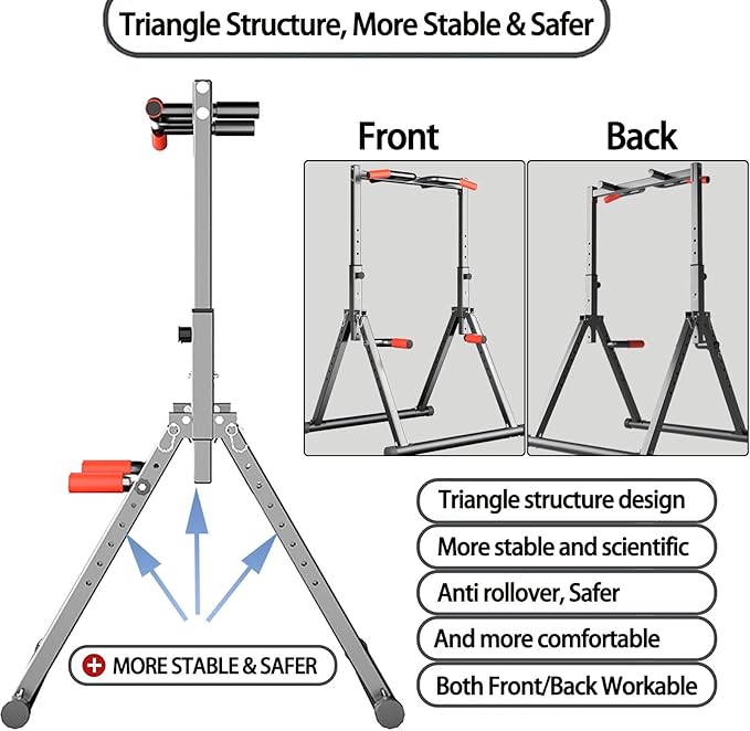 DOBESTS Foldable Power Tower Dip Station Pull Up