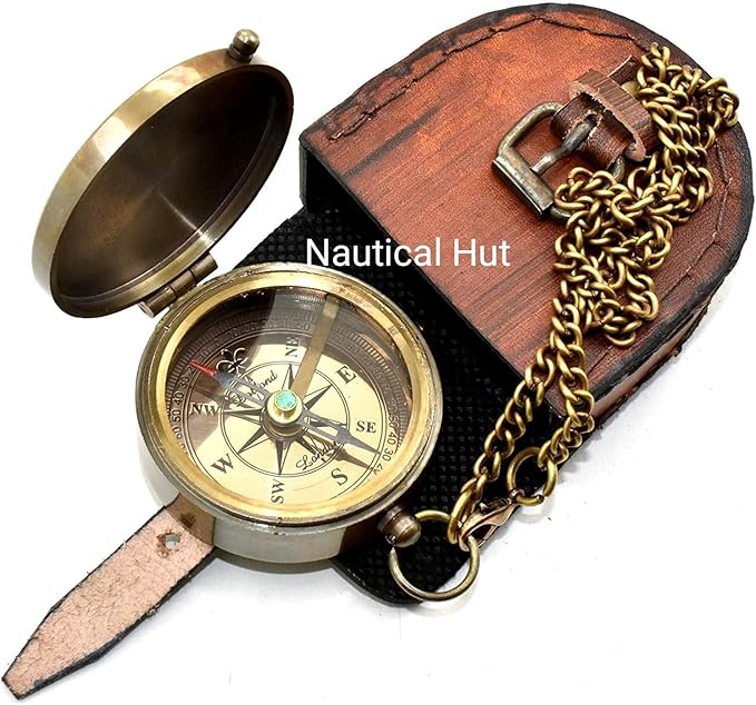 Thoreau's Go Confidently Engraved Solid Brass Nautical Pocket